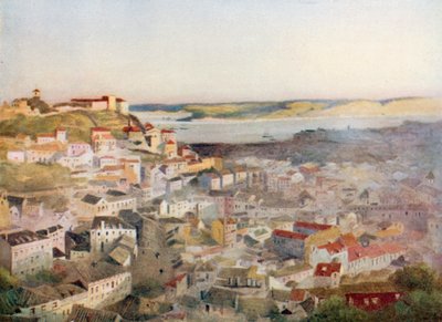 Der Hügel von St. Georg, Lissabon von Stanley Inchbold