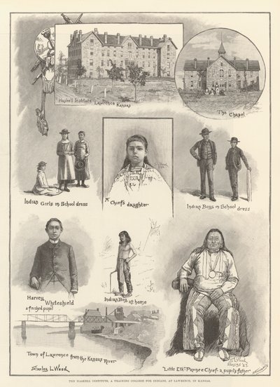 Das Haskell-Institut, ein Ausbildungscollege für Indianer, in Lawrence, Kansas von Stanley L. Wood
