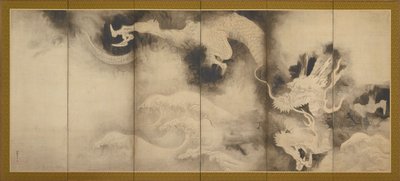 Drachen und Wolken, Momoyama- oder Edo-Periode, 1590-1640 von Sôtatsu