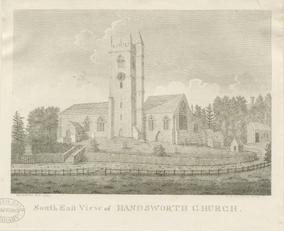 Handsworth Kirche (Stich) von Stebbing Shaw