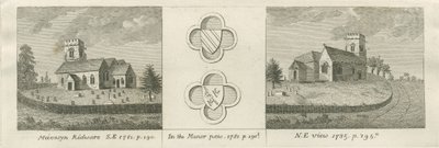 Mavesyn Ridware Church: Gravur, 1781 von Stebbing Shaw