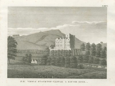 Stourton Castle und Kinver Edge: Gravur, undatiert [1799] von Stebbing Shaw