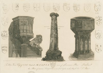 Wolverhampton - Kanzel, Säule und Taufbecken in der St. Peter