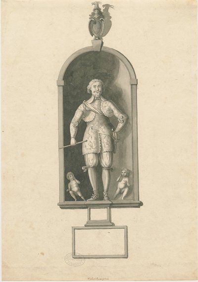Wolverhampton - Statue von Admiral Richard Leveson in der St. Peter