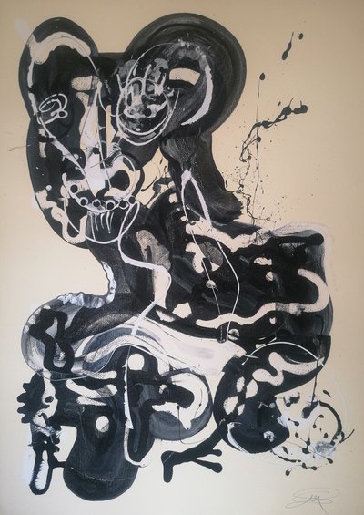 Dynamische abstrakte Figur von Stefano Mazzolini