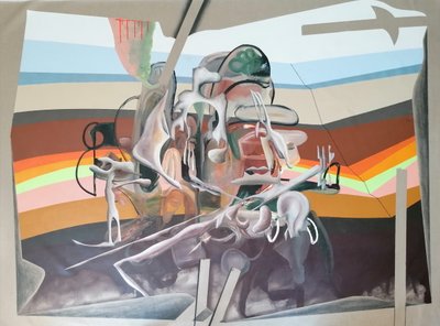 Surreale Traumlandschaft Figuren von Stefano Mazzolini