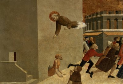 Der selige Ranieri Rasini befreit die Armen aus dem Gefängnis in Florenz, Predella-Tafel des Polyptychons von San Francesco de Borgo San Sepolcro, 1437-44 von Stefano Sassetta