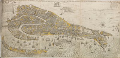 Vero e real disegno della inclita cita di Venetia. Panorama von Venedig, 1676 von Stefano Scolari