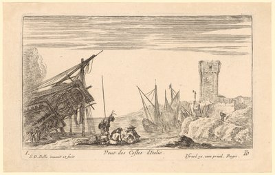 Blick auf die italienische Küste von Stefano della Bella