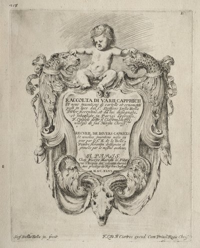 Sammlung verschiedener Launen und neuer Entwürfe von Kartuschen und Ornamenten von Stefano della Bella