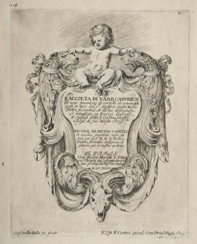 Sammlung verschiedener Kaprizen und neuer Entwürfe von Kartuschen und Ornamenten von Stefano della Bella