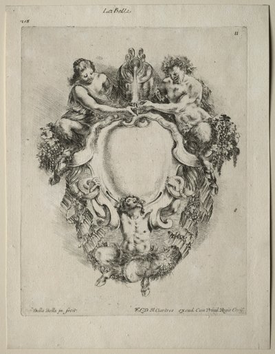 Sammlung verschiedener Kaprizen und neuer Entwürfe von Kartuschen und Ornamenten: Nr. 11 von Stefano della Bella