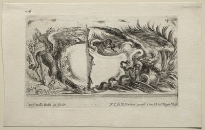 Sammlung verschiedener Kaprizen und neuer Entwürfe von Kartuschen und Ornamenten: Nr. 14 von Stefano della Bella