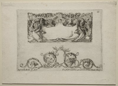 Sammlung verschiedener Capricen und neuer Entwürfe von Kartuschen und Ornamenten: Nr. 16 von Stefano della Bella