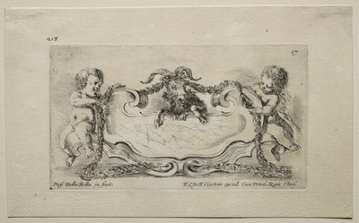 Sammlung verschiedener Launen und neuer Designs von Kartuschen und Ornamenten: Nr. 17 von Stefano della Bella