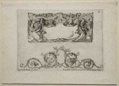 Sammlung verschiedener Kaprizen und neuer Entwürfe von Kartuschen und Ornamenten: Nr. 16 von Stefano della Bella
