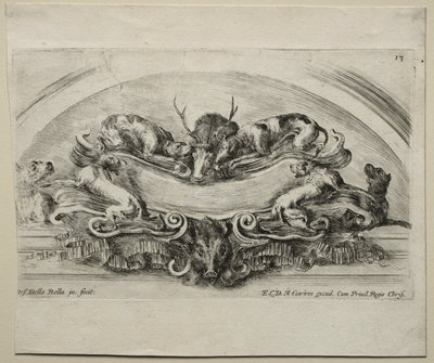 Sammlung verschiedener Kaprizen und neuer Entwürfe von Kartuschen und Ornamenten: Nr. 13 von Stefano della Bella
