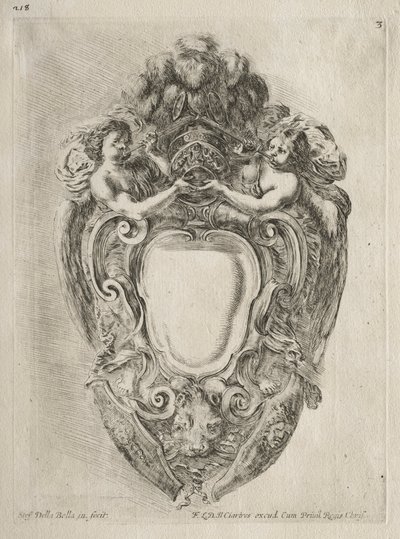 Sammlung verschiedener Capricen und neuer Entwürfe von Kartuschen und Ornamenten: Nr. 3 von Stefano della Bella