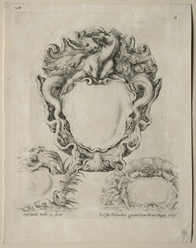 Sammlung verschiedener Kaprizen und neuer Entwürfe von Kartuschen und Ornamenten: Nr. 9 von Stefano della Bella