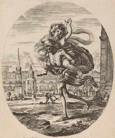 Der Tod trägt ein Kind nach links, wahrscheinlich 1648 von Stefano della Bella