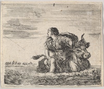 Jupiter und Europa, aus dem Spiel der Mythologie von Stefano della Bella