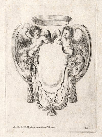 Neues Modell für eine Kartusche, 1647 von Stefano della Bella