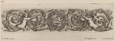 Ornamentale Fries mit Amor und Psyche, wahrscheinlich 1648 von Stefano della Bella