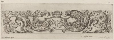 Zierfries mit Buchstabe L Louis XIV, wahrscheinlich 1648 von Stefano della Bella