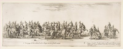 Teil des Eingangs der polnischen Gesandtschaft I und K von Stefano della Bella