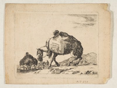 Pferd mit Packtaschen von Stefano della Bella