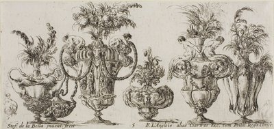 Tafel Fünf aus Sammlung verschiedener Vasen von Stefano della Bella