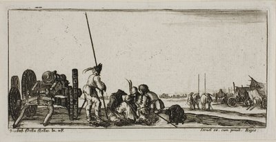 Tafel Neun aus Zeichnungen von mehreren Bewegungen von Soldaten von Stefano della Bella