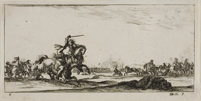Tafel Sechs aus Zeichnungen von verschiedenen Bewegungen von Soldaten von Stefano della Bella