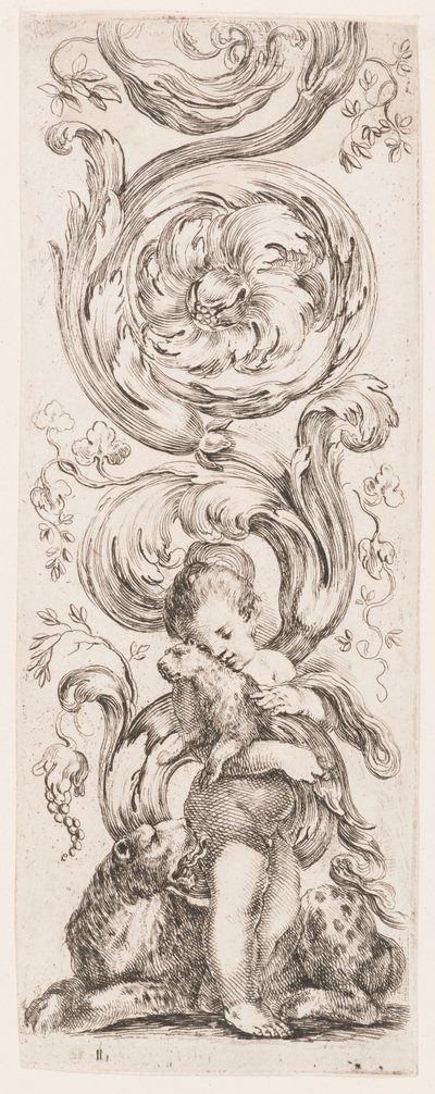 Teller, aus der Serie Ornamenti o grottesche (Ornamente oder Grotesken) von Stefano della Bella
