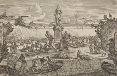 Statue von Ferdinand I., wahrscheinlich um 1654-1655 von Stefano della Bella