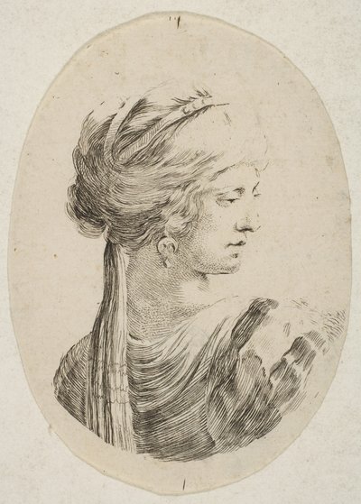 Sultanin mit Turban, im Profil nach rechts, aus 