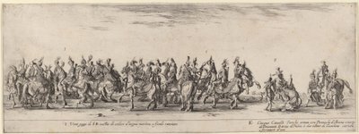 Zwanzig Pagen und fünf türkische Pferde, 1633 von Stefano della Bella
