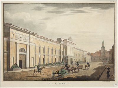 Ansicht des Neuen Arsenals auf der Liteyny Avenue von Stepan Philippovich Galaktionov