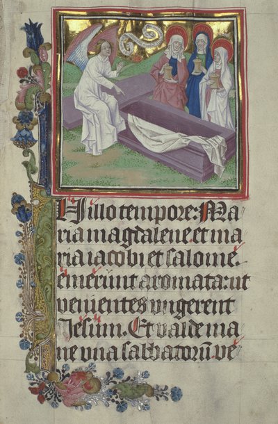 Ms. Czart. 3017 IV, fol.9r Die Heiligen Frauen am Grab Christi von Stephan Lochner