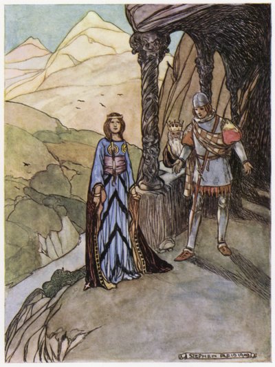 Illustration für Siegfried den Drachentöter (Farblithographie) von Stephen Reid