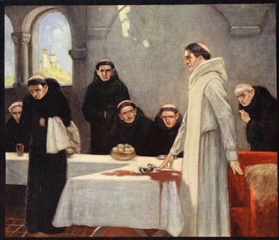 Heiliger Benedikt und die Mönche, Illustration aus 