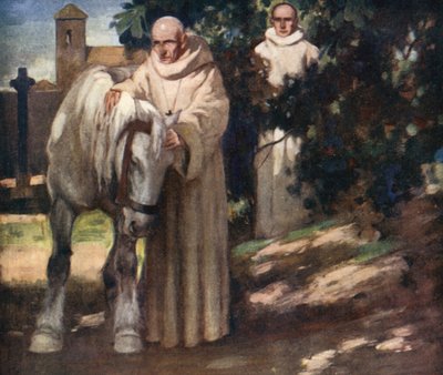 Heiliger Kolumba und das weiße Pferd von Stephen Reid