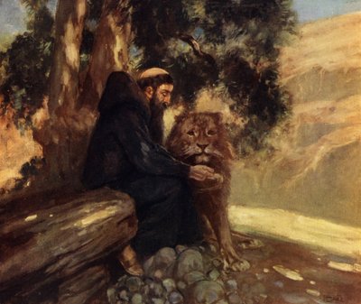 Heiliger Hieronymus und der Löwe von Stephen Reid