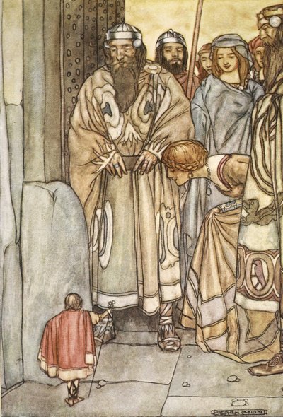 Sie alle zogen hinaus, Lords und Ladies, um den kleinen Mann zu sehen, Illustration aus 