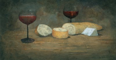 Rotwein und Käse von Steve Mitchell