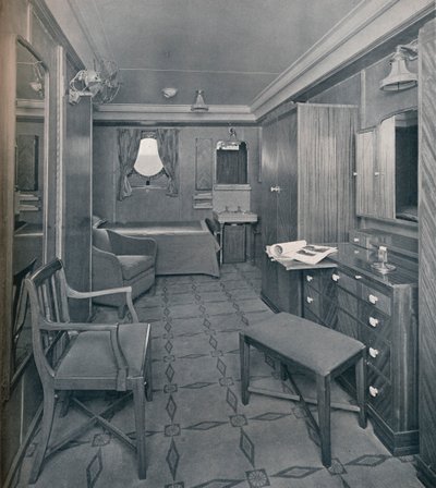 Wohnungen im Ersten-Klasse-Bereich an Bord der S.S. Empress of Britain, 1931 von Stewart Bale Limited