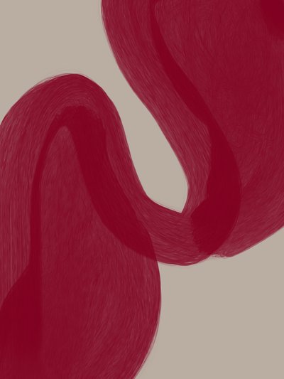 Fließende rote Kurven von Studio Palette