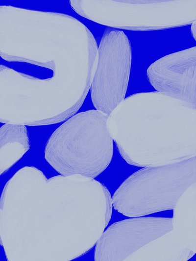 Serene blaue abstrakte Formen von Studio Palette