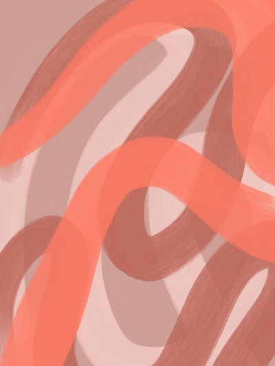 Warme abstrakte Kurven von Studio Palette