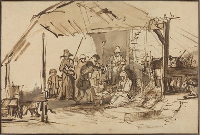 Die Anbetung der Hirten von Studio of Rembrandt van Rijn